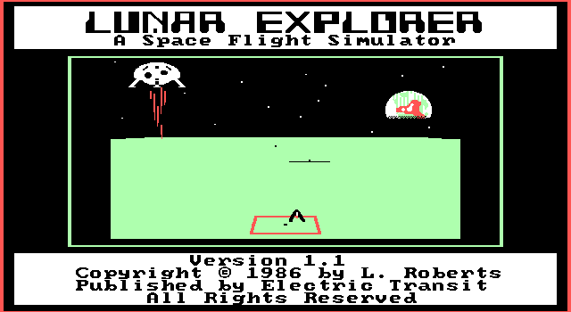 Lunar Explorer: A Space Flight Simulator abandonware