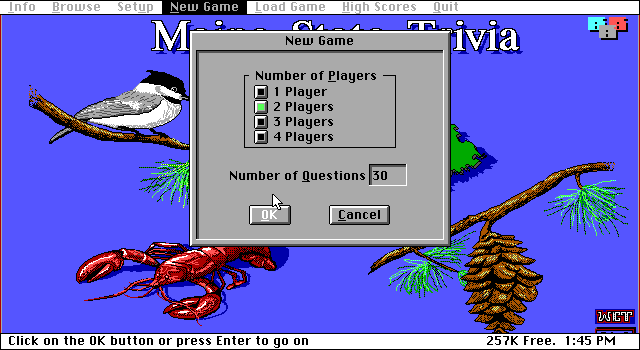 Maine State Trivia abandonware