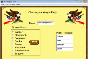 The Oregon Trail 1.2 for Windows 1